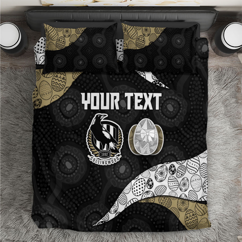 Personalized Magpie Football Bedding Set Easter Egg Pattern Monochrome Tribal Dot Art Style