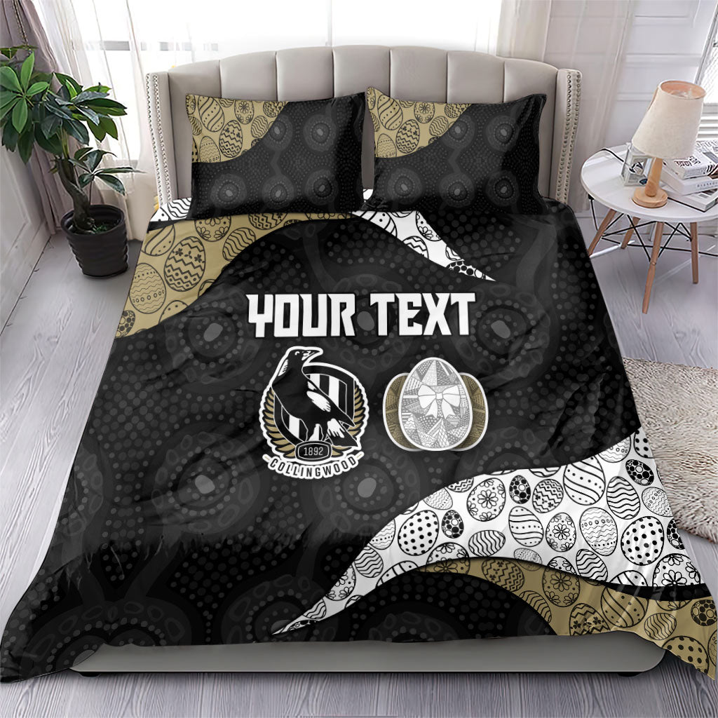 Personalized Magpie Football Bedding Set Easter Egg Pattern Monochrome Tribal Dot Art Style