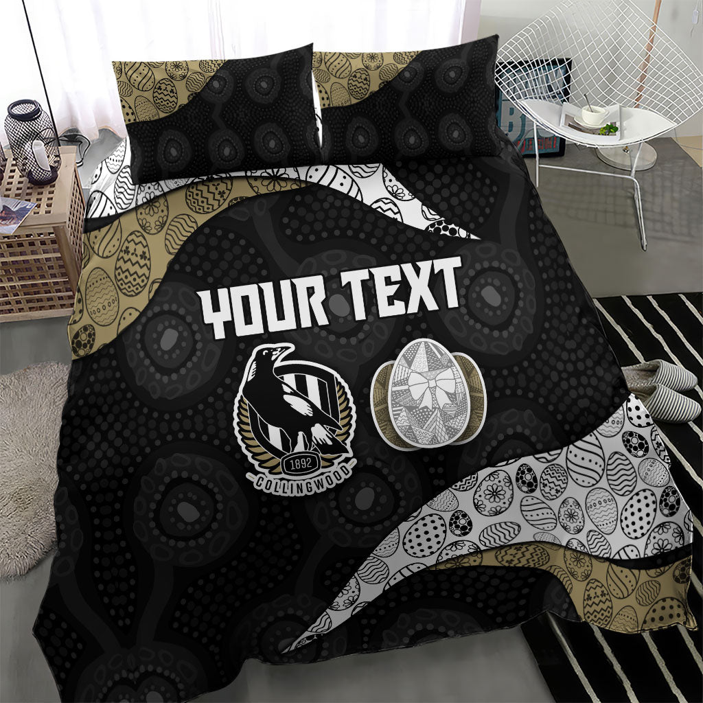 Personalized Magpie Football Bedding Set Easter Egg Pattern Monochrome Tribal Dot Art Style