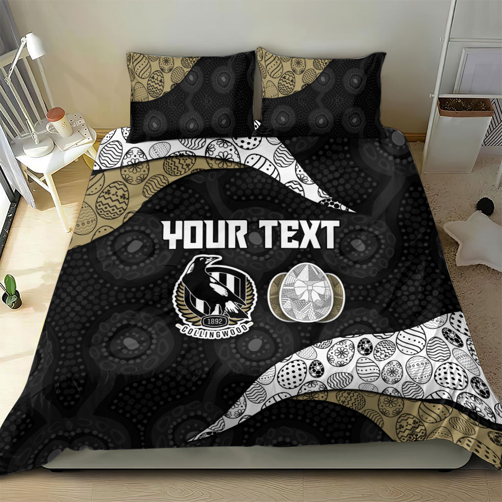 Personalized Magpie Football Bedding Set Easter Egg Pattern Monochrome Tribal Dot Art Style