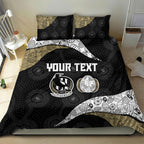 Personalized Magpie Football Bedding Set Easter Egg Pattern Monochrome Tribal Dot Art Style