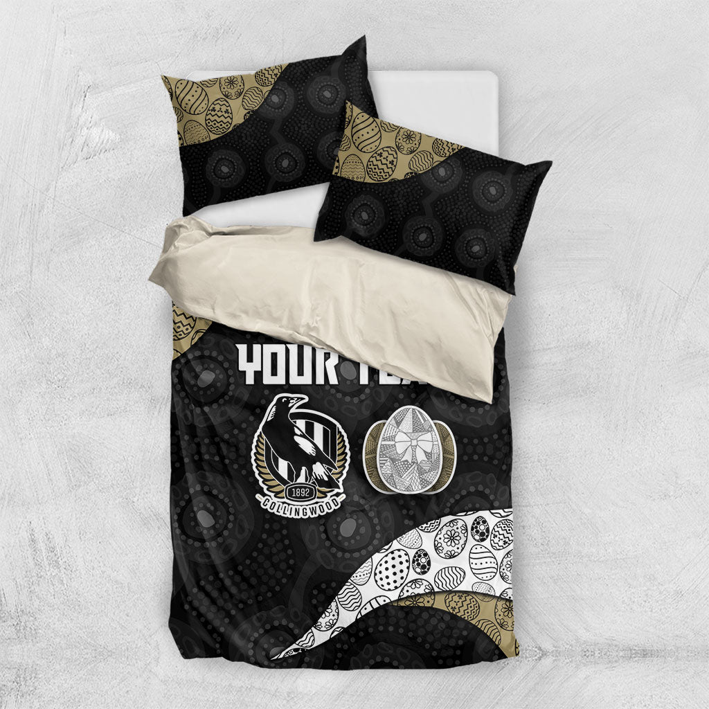 Personalized Magpie Football Bedding Set Easter Egg Pattern Monochrome Tribal Dot Art Style