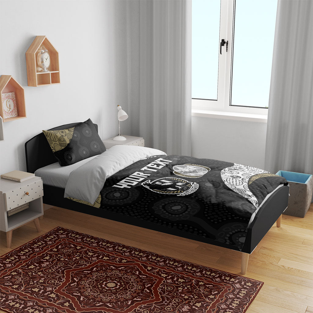 Personalized Magpie Football Bedding Set Easter Egg Pattern Monochrome Tribal Dot Art Style