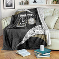 Personalized Magpie Football Blanket Easter Egg Pattern Monochrome Tribal Dot Art Style