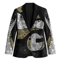 Personalized Magpie Football Blazer Easter Egg Pattern Monochrome Tribal Dot Art Style