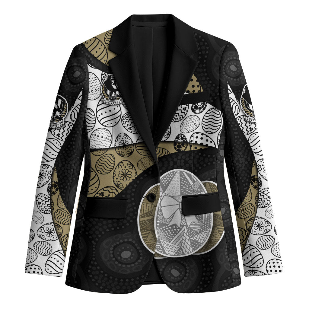 Personalized Magpie Football Blazer Easter Egg Pattern Monochrome Tribal Dot Art Style