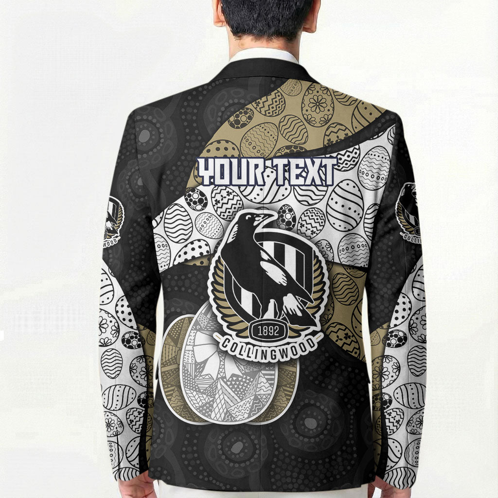 Personalized Magpie Football Blazer Easter Egg Pattern Monochrome Tribal Dot Art Style
