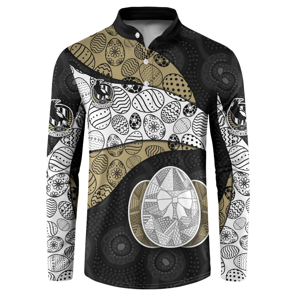 Personalized Magpie Football Button Sweatshirt Easter Egg Pattern Monochrome Tribal Dot Art Style