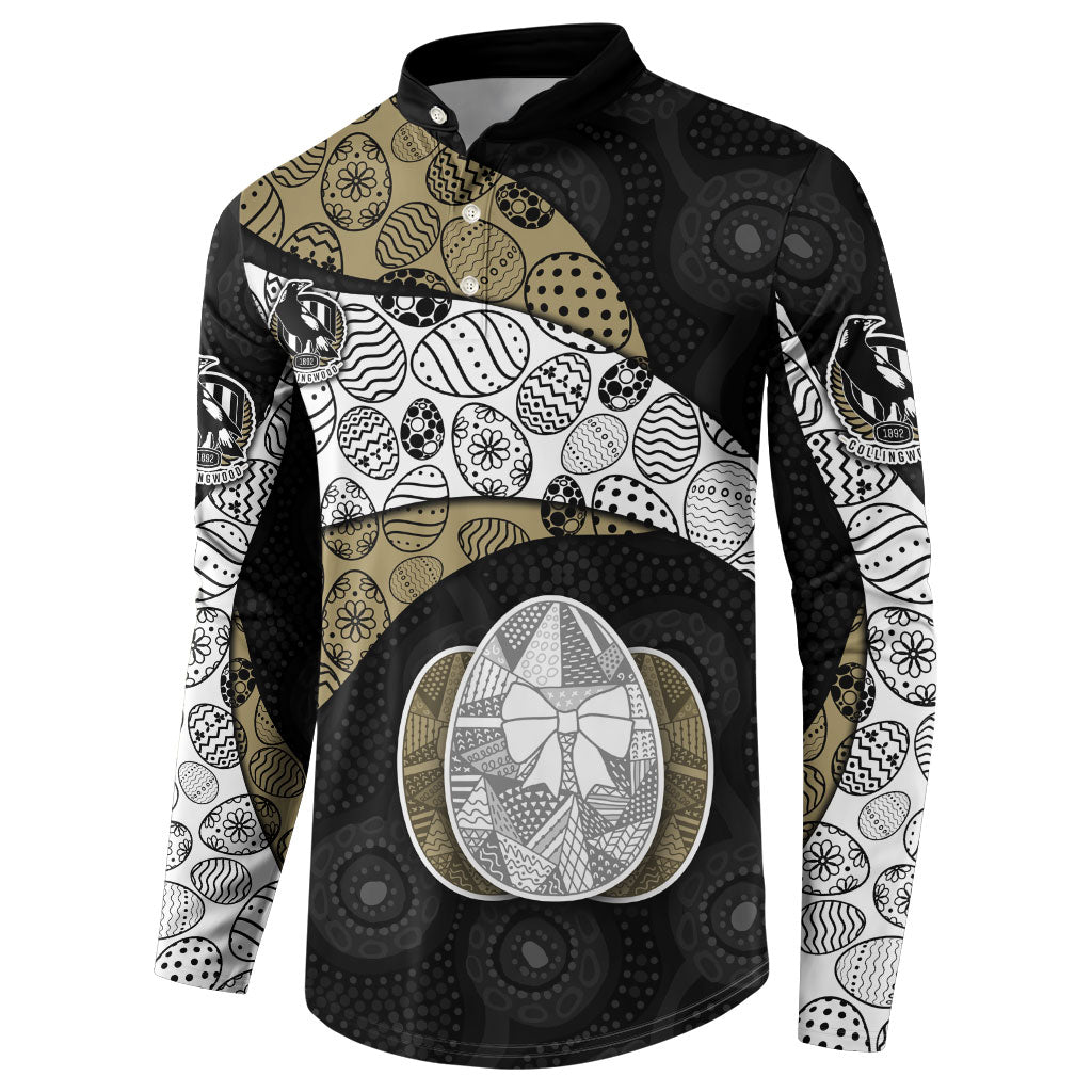 Personalized Magpie Football Button Sweatshirt Easter Egg Pattern Monochrome Tribal Dot Art Style
