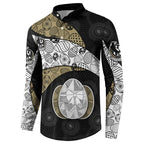 Personalized Magpie Football Button Sweatshirt Easter Egg Pattern Monochrome Tribal Dot Art Style