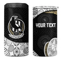 Personalized Magpie Football 4 in 1 Can Cooler Tumbler Easter Egg Pattern Monochrome Tribal Dot Art Style