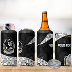 Personalized Magpie Football 4 in 1 Can Cooler Tumbler Easter Egg Pattern Monochrome Tribal Dot Art Style
