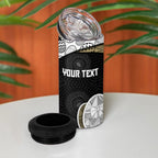 Personalized Magpie Football 4 in 1 Can Cooler Tumbler Easter Egg Pattern Monochrome Tribal Dot Art Style