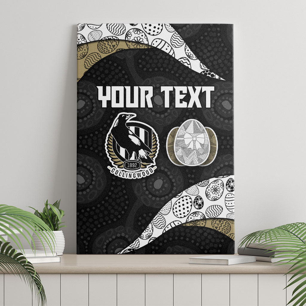 Personalized Magpie Football Canvas Wall Art Easter Egg Pattern Monochrome Tribal Dot Art Style