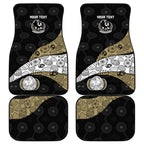 Personalized Magpie Football Car Mats Easter Egg Pattern Monochrome Tribal Dot Art Style