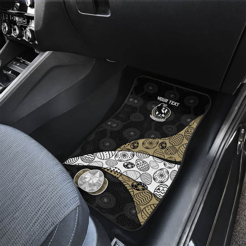 Personalized Magpie Football Car Mats Easter Egg Pattern Monochrome Tribal Dot Art Style