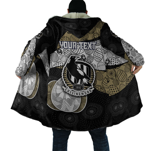 Personalized Magpie Football Cloak Easter Egg Pattern Monochrome Tribal Dot Art Style