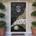 Personalized Magpie Football Door Cover Easter Egg Pattern Monochrome Tribal Dot Art Style