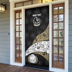 Personalized Magpie Football Door Cover Easter Egg Pattern Monochrome Tribal Dot Art Style