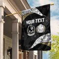 Personalized Magpie Football Garden Flag Easter Egg Pattern Monochrome Tribal Dot Art Style