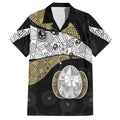 Personalized Magpie Football Hawaiian Shirt Easter Egg Pattern Monochrome Tribal Dot Art Style