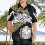 Personalized Magpie Football Hawaiian Shirt Easter Egg Pattern Monochrome Tribal Dot Art Style