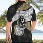 Personalized Magpie Football Hawaiian Shirt Easter Egg Pattern Monochrome Tribal Dot Art Style