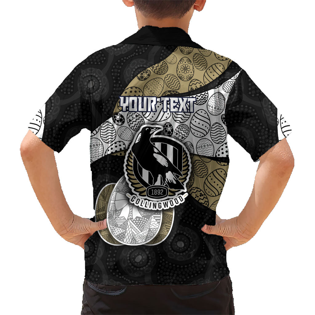 Personalized Magpie Football Hawaiian Shirt Easter Egg Pattern Monochrome Tribal Dot Art Style