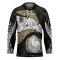 Personalized Magpie Football Hockey Jersey Easter Egg Pattern Monochrome Tribal Dot Art Style