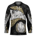 Personalized Magpie Football Hockey Jersey Easter Egg Pattern Monochrome Tribal Dot Art Style