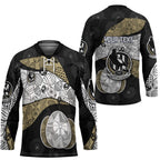 Personalized Magpie Football Hockey Jersey Easter Egg Pattern Monochrome Tribal Dot Art Style