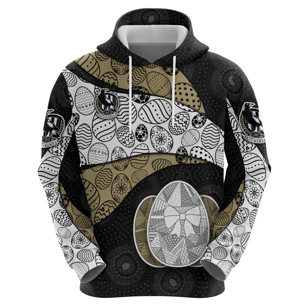 Personalized Magpie Football Hoodie Easter Egg Pattern Monochrome Tribal Dot Art Style