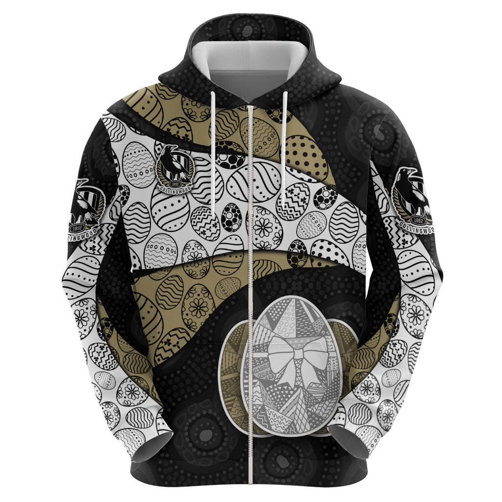 Personalized Magpie Football Hoodie Easter Egg Pattern Monochrome Tribal Dot Art Style