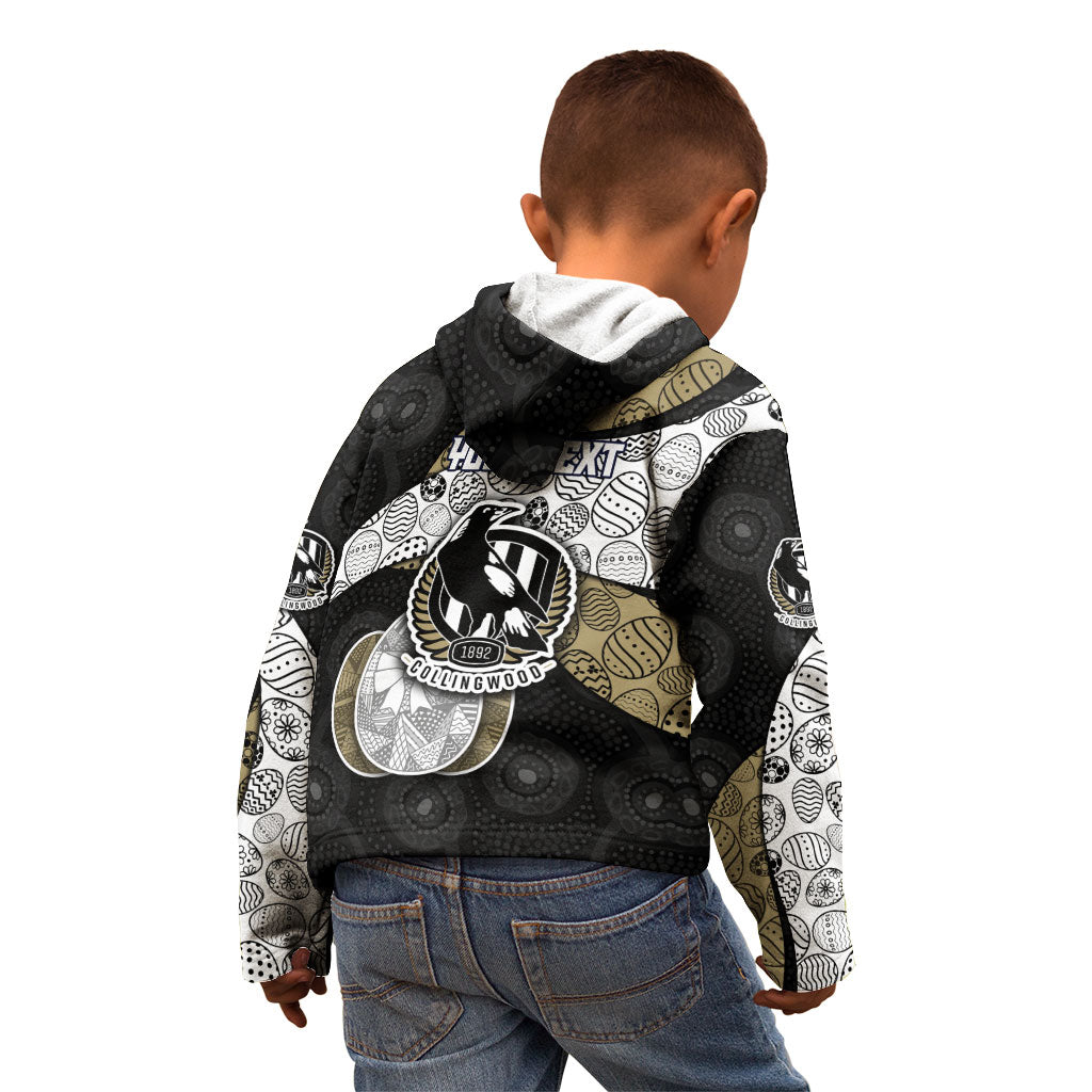 Personalized Magpie Football Kid Hoodie Easter Egg Pattern Monochrome Tribal Dot Art Style