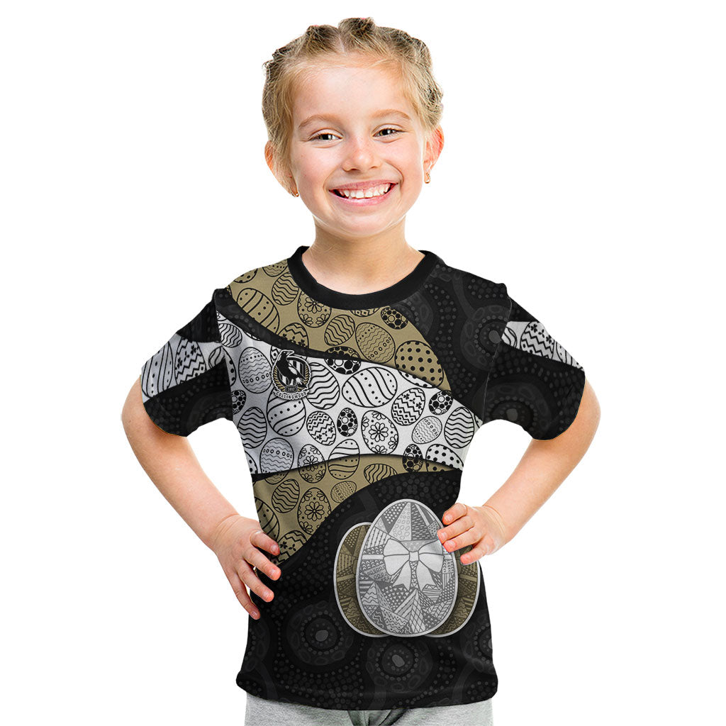 Personalized Magpie Football Kid T Shirt Easter Egg Pattern Monochrome Tribal Dot Art Style