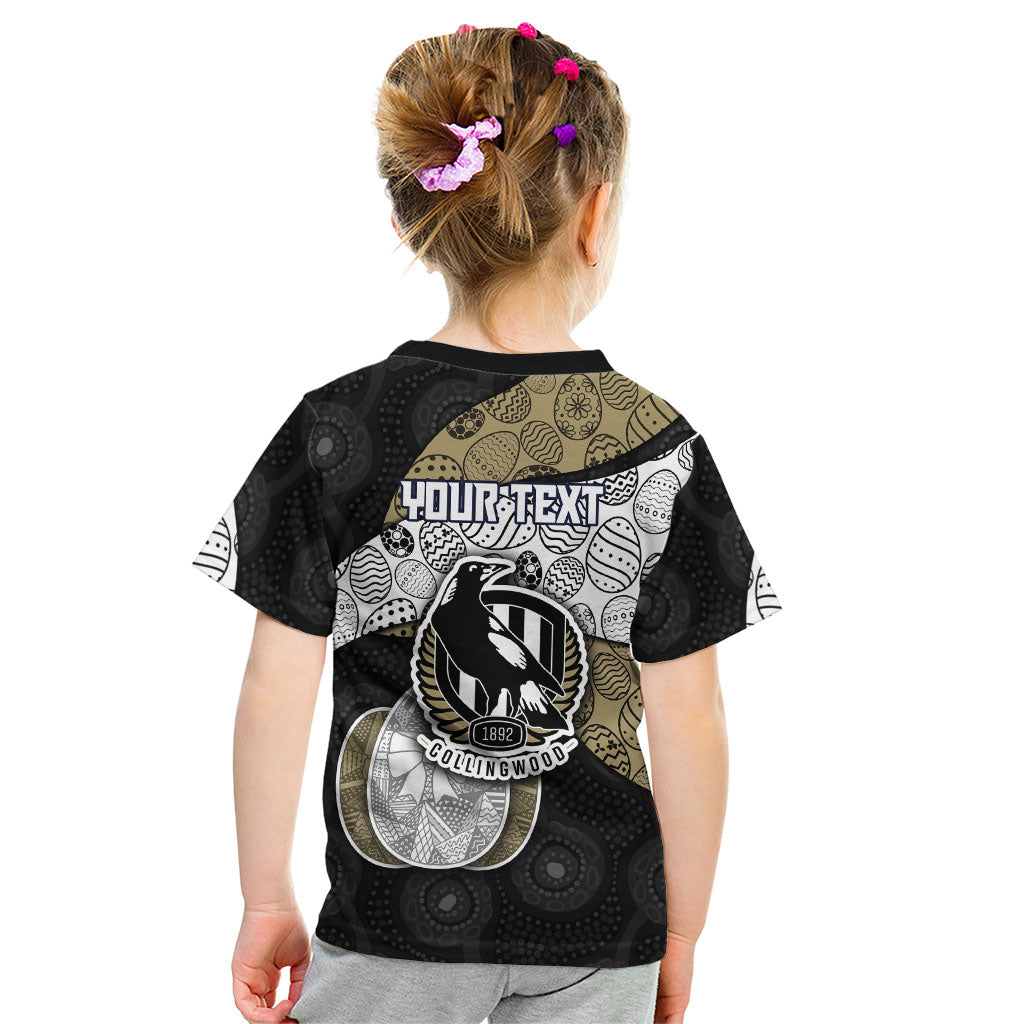 Personalized Magpie Football Kid T Shirt Easter Egg Pattern Monochrome Tribal Dot Art Style