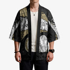 Personalized Magpie Football Kimono Easter Egg Pattern Monochrome Tribal Dot Art Style
