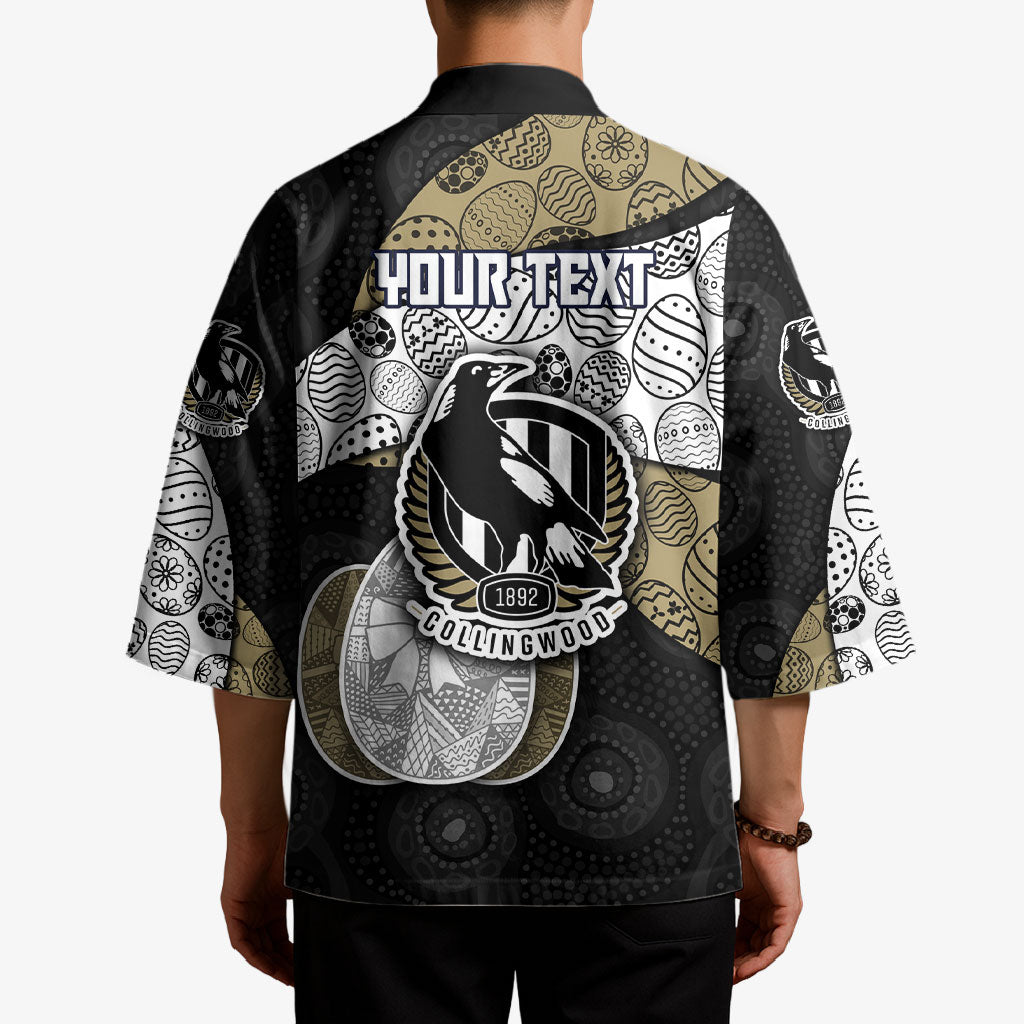 Personalized Magpie Football Kimono Easter Egg Pattern Monochrome Tribal Dot Art Style