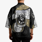 Personalized Magpie Football Kimono Easter Egg Pattern Monochrome Tribal Dot Art Style