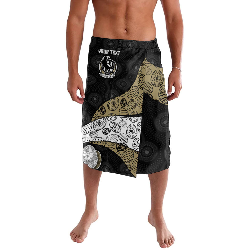 Personalized Magpie Football Lavalava Easter Egg Pattern Monochrome Tribal Dot Art Style