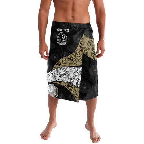 Personalized Magpie Football Lavalava Easter Egg Pattern Monochrome Tribal Dot Art Style