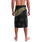 Personalized Magpie Football Lavalava Easter Egg Pattern Monochrome Tribal Dot Art Style