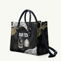 Personalized Magpie Football Leather Bag Easter Egg Pattern Monochrome Tribal Dot Art Style