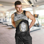 Personalized Magpie Football Men Tank Top Easter Egg Pattern Monochrome Tribal Dot Art Style