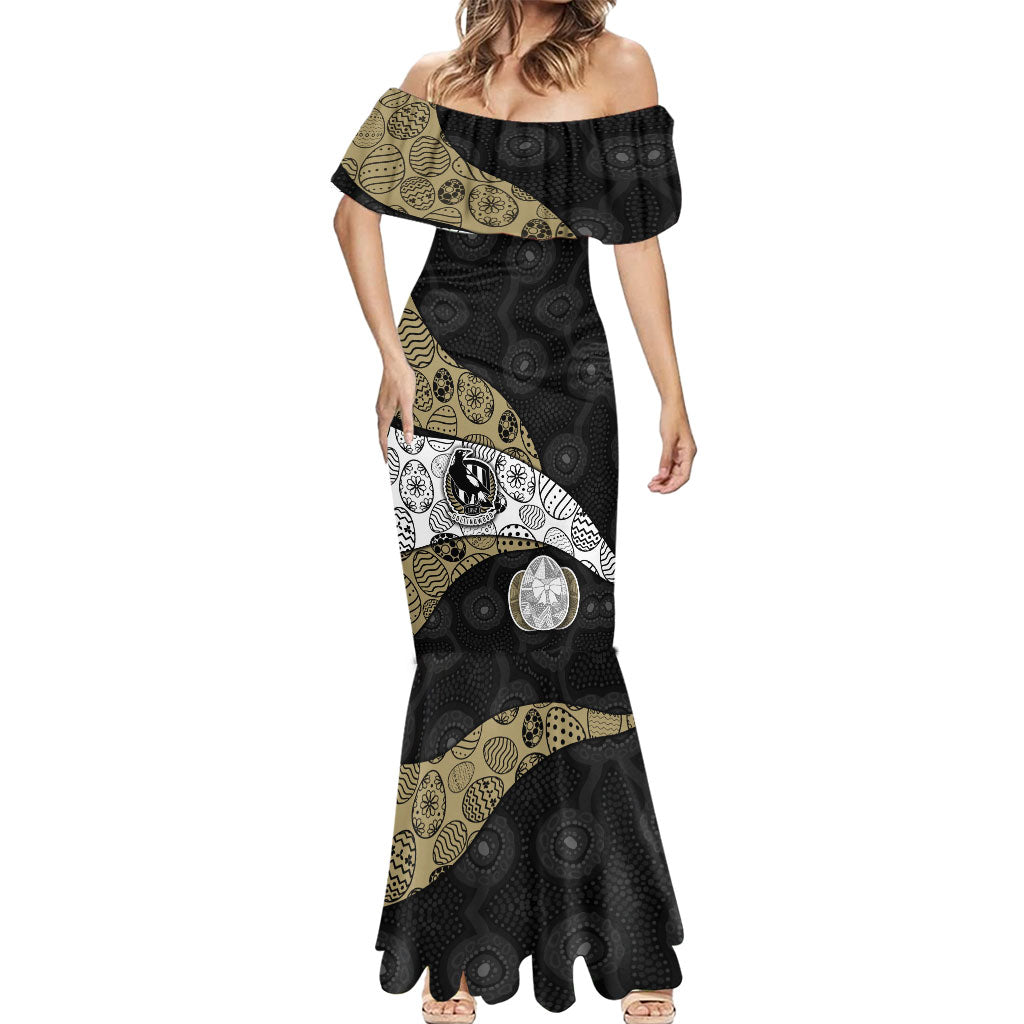 Personalized Magpie Football Mermaid Dress Easter Egg Pattern Monochrome Tribal Dot Art Style