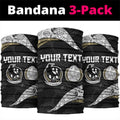 Personalized Magpie Football Neck Gaiter Easter Egg Pattern Monochrome Tribal Dot Art Style