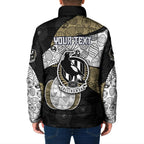 Personalized Magpie Football Padded Jacket Easter Egg Pattern Monochrome Tribal Dot Art Style