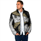 Personalized Magpie Football Padded Jacket Easter Egg Pattern Monochrome Tribal Dot Art Style