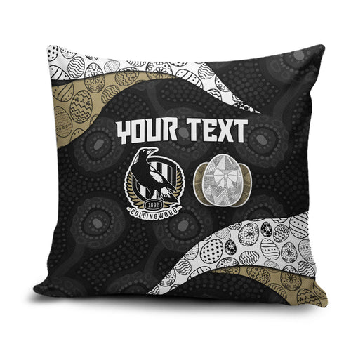 Personalized Magpie Football Pillow Cover Easter Egg Pattern Monochrome Tribal Dot Art Style
