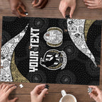 Personalized Magpie Football Puzzle Easter Egg Pattern Monochrome Tribal Dot Art Style
